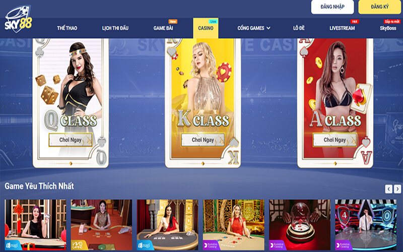 Trang game casino SKY88