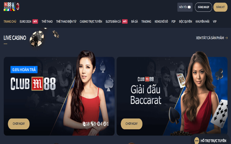 Sảnh Casino M88