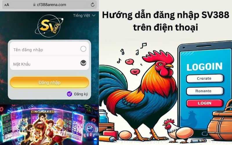 Đăng nhập SV388 trên điện thoại